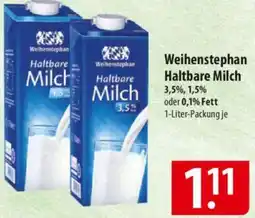 Famila Nord Ost Weihenstephan Haltbare Milch Angebot
