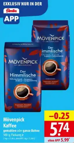 Famila Nord Ost Mövenpick Kaffee Angebot
