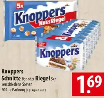 Famila Nord Ost Knoppers Schnitte 8er oder Riegel 5er Angebot