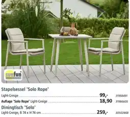 Bauhaus Sunfun Stapelsessel 'Solo Rope' Angebot
