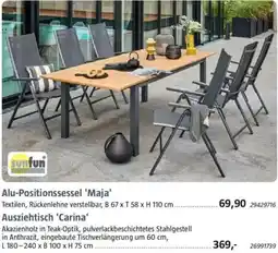 Bauhaus Sunfun Alu-Positionssessel 'Maja' Angebot