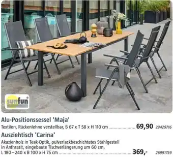 Bauhaus Sunfun Alu-Positionssessel 'Maja' Angebot