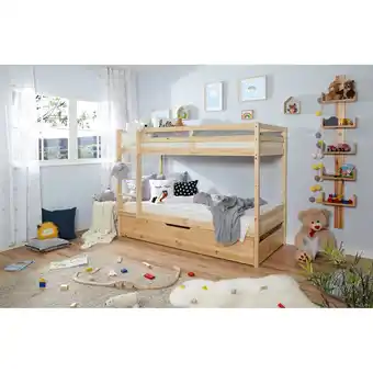Netto Marken-Discount TiCAA Etagenbett Finn Natur mit Zusatzbett Angebot