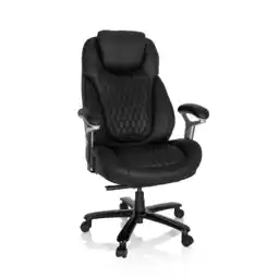 Netto Marken-Discount hjh OFFICE XXL Drehstuhl XXL PULLMANN I Leder mit Armlehnen (höhenverstellbar) Angebot