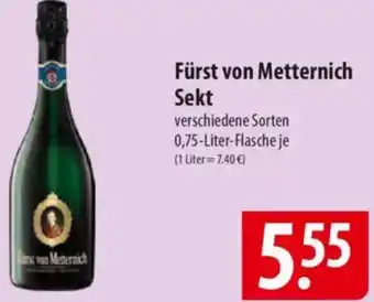 Famila Nord Ost Fürst von Metternich Sekt Angebot