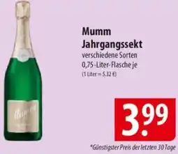 Famila Nord Ost Mumm Jahrgangssekt Angebot