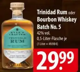 Famila Nord Ost KYLE'S CRAFTED Trinidad Rum oder Bourbon Whiskey Batch No. 5 Angebot