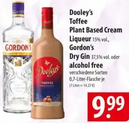 Famila Nord Ost Dooley's Toffee Plant Based Cream Liqueur, Gordon's Dry Gin Angebot