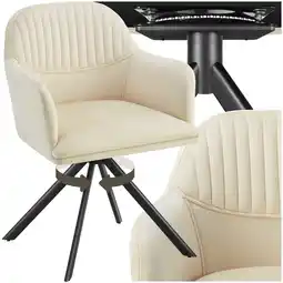 Netto Marken-Discount tectake Samt-Drehstuhl, gepolstert, 360° drehbar, schlanke Stahlbeine, 56 x 59 x 81 cm Angebot