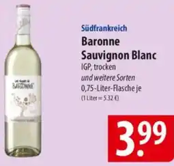 Famila Nord Ost Südfrankreich Baronne Sauvignon Blanc Angebot