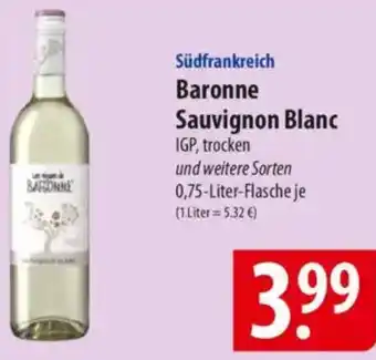 Famila Nord Ost Südfrankreich Baronne Sauvignon Blanc Angebot