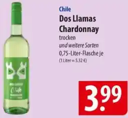 Famila Nord Ost Chile Dos Llamas Chardonnay Angebot