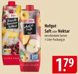 Famila Nord Ost Hofgut Saft oder Nektar Angebot