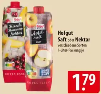 Famila Nord Ost Hofgut Saft oder Nektar Angebot