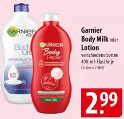Famila Nord Ost Garnier Body Milk oder Lotion Angebot