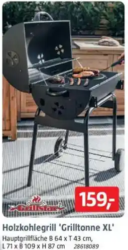 Bauhaus Grillstar Holzkohlegrill 'Grilltonne XL' Angebot
