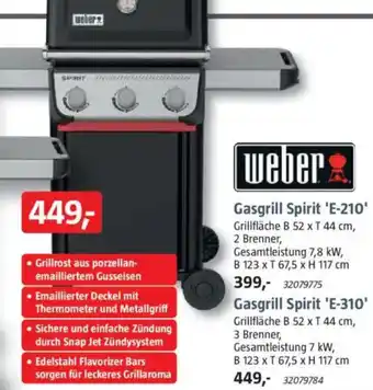 Bauhaus Weber Gasgrill Spirit 'E-310' Angebot