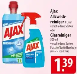 Famila Nord Ost Ajax Allzweckreiniger oder Glasreiniger Angebot