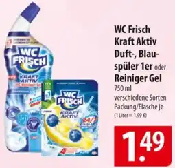 Famila Nord Ost WC Frisch Kraft Aktiv Duft-, Blauspüler 1er oder Reiniger Gel Angebot