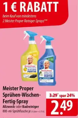 Famila Nord Ost Meister Proper Sprühen-Wischen Fertig-Spray Angebot