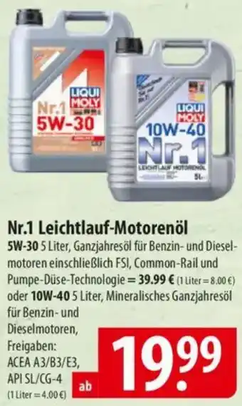 Famila Nord Ost LIQUI MOLY Nr.1 Leichtlauf-Motorenöl Angebot
