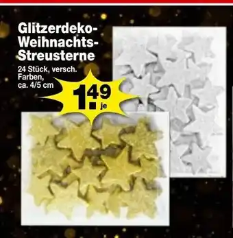 Krümet Sonderposten Glitzerdeko Weihnachts Streusterne Angebot