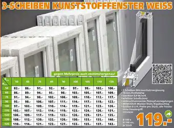 Globus Baumarkt 3 Scheiben Kunststofffenster Weiss Angebot