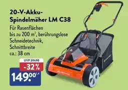 Aldi Nord 20-V-Akku-Spindelmäher LM C38 Angebot