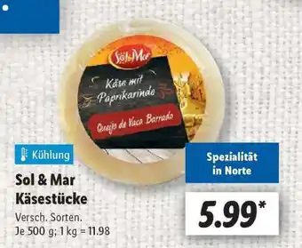 Lidl Sol & Mar Käsestücke Angebot