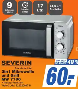 K+B Expert SEVERIN 2in1 Mikrowelle und Grill MW 7780 Angebot