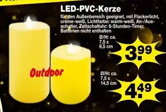 Krümet Sonderposten LED PVC Kerze 7,5 x 9,5cm Angebot