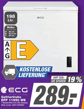 K+B Expert ECG Gefriertruhe EFP 11990 WE Angebot