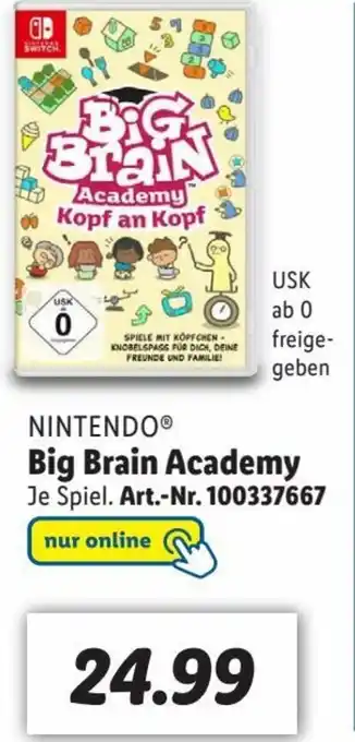 Lidl Nintendo Switch Big Brain Academy Angebot