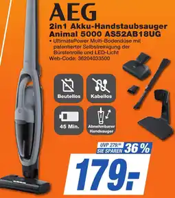 K+B Expert AEG 2in1 Akku-Handstaubsauger Animal 5000 AS52AB18UG Angebot