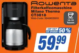 K+B Expert Rowenta Filterkaffeemaschine Milano Thermo CT3818 Angebot