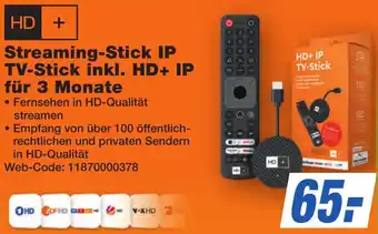 K+B Expert Streaming-Stick IP TV-Stick inkl. HD+ IP für 3 Monate Angebot