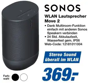 Expert SONOS WLAN Lautsprecher Move 2 Angebot