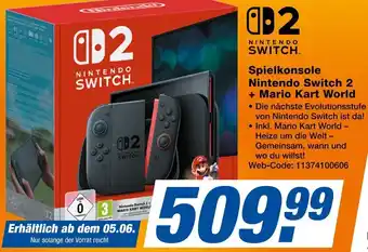 Expert Spielkonsole Nintendo Switch 2 + Mario Kart World Angebot