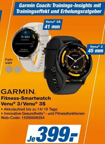 Expert GARMIN Fitness-Smartwatch Venu 3/Venu 3S Angebot