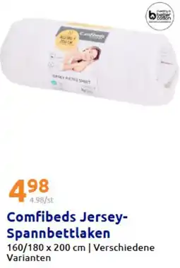 Action Comfibeds Jersey Spannbettlaken Angebot