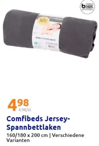 Action Comfibeds Jersey Spannbettlaken Angebot