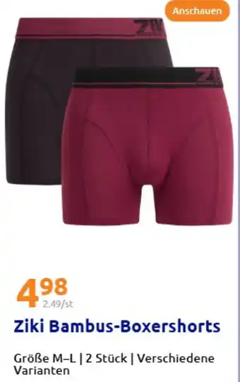 Action Ziki Bambus-Boxershorts Angebot