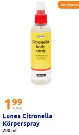 Action Lunea Citronella Körperspray Angebot