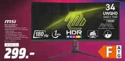 MediaMarkt Msi mag 342cqrde e2 gaming monitor Angebot