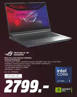 MediaMarkt Republic of gamers rog strix g18 (g815lr-s8080w) gaming notebook Angebot