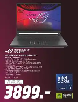 MediaMarkt Republic of gamers rog strix scar 16 (g635lw-rw120w) gaming notebook Angebot