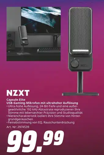 MediaMarkt Nzxt capsule elite usb-gaming-mikrofon mit ultrahoher auflösung Angebot