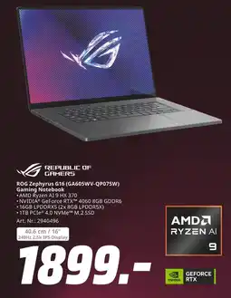 MediaMarkt Republic of gamers rog zephyrus g16 (ga605wv-qp075w) gaming notebook Angebot