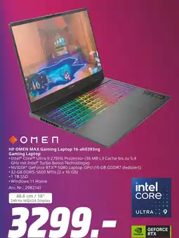 MediaMarkt Omen hp omen max gaming laptop 16-ah0393ng gaming laptop Angebot
