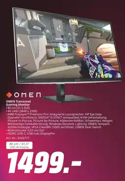MediaMarkt Omen omen transcend gaming monitor Angebot